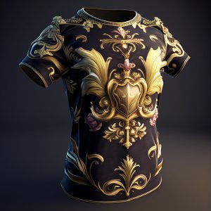 The Heraldry Armor features intricate heraldic designs made from metal and gemstones, which add a touch of regal flair to the ensemble.